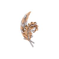 GÜBELIN, RETRO, ROSE GOLD, PLATINUM AND DIAMOND BROOCH