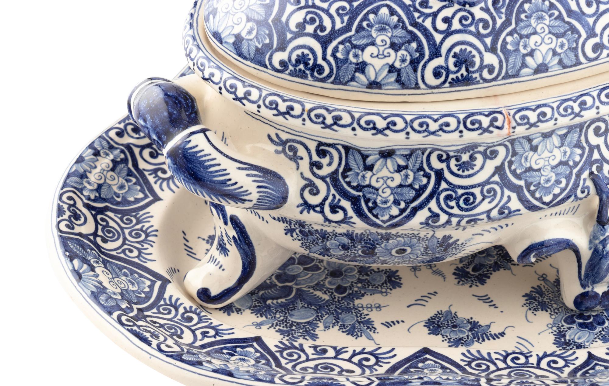 An Italian Faience Tureen and Undertray