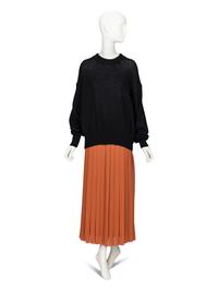 The Row; T-Shirt, Sweater & Pleated Skirt