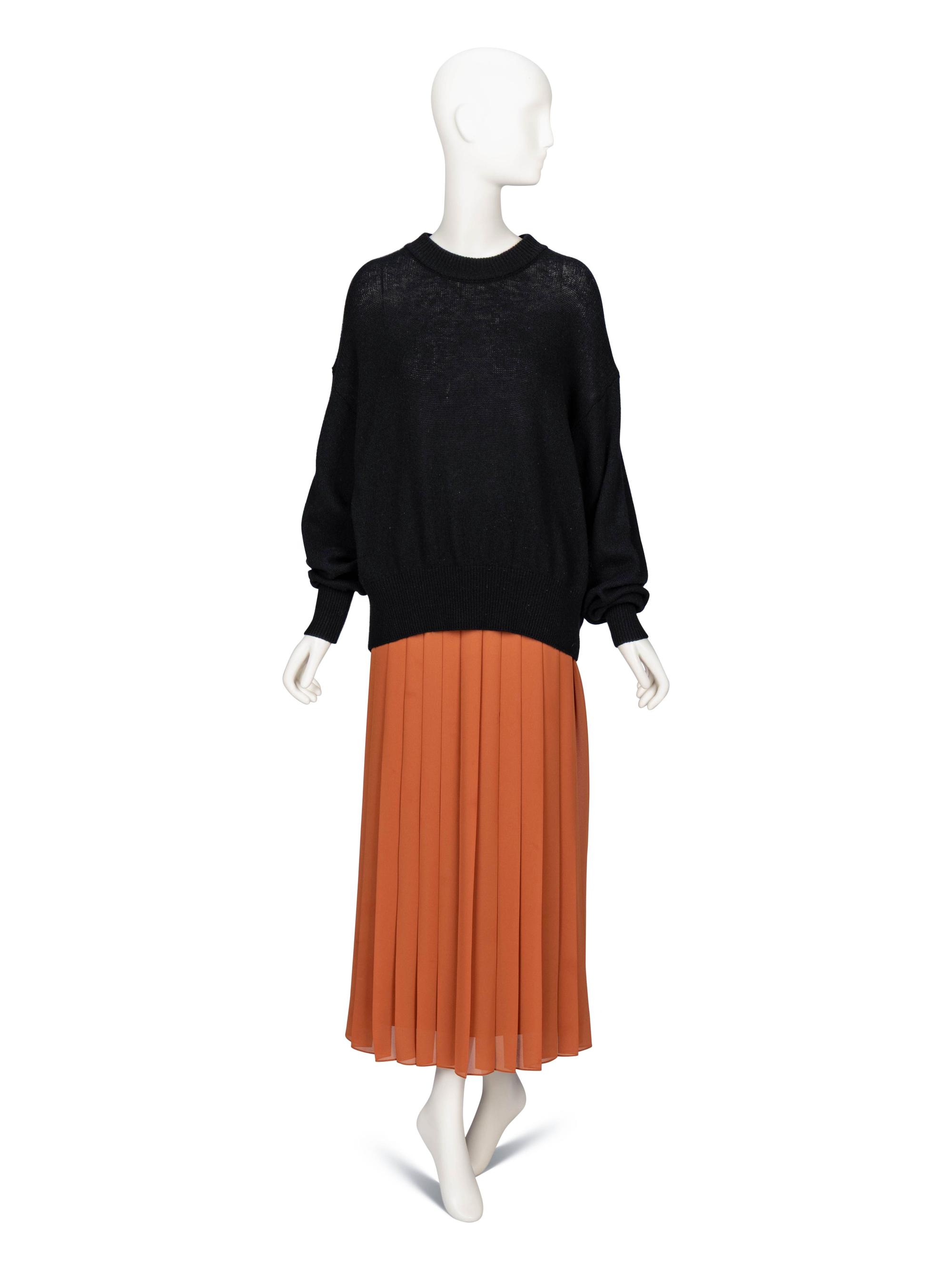 The Row; T-Shirt, Sweater & Pleated Skirt