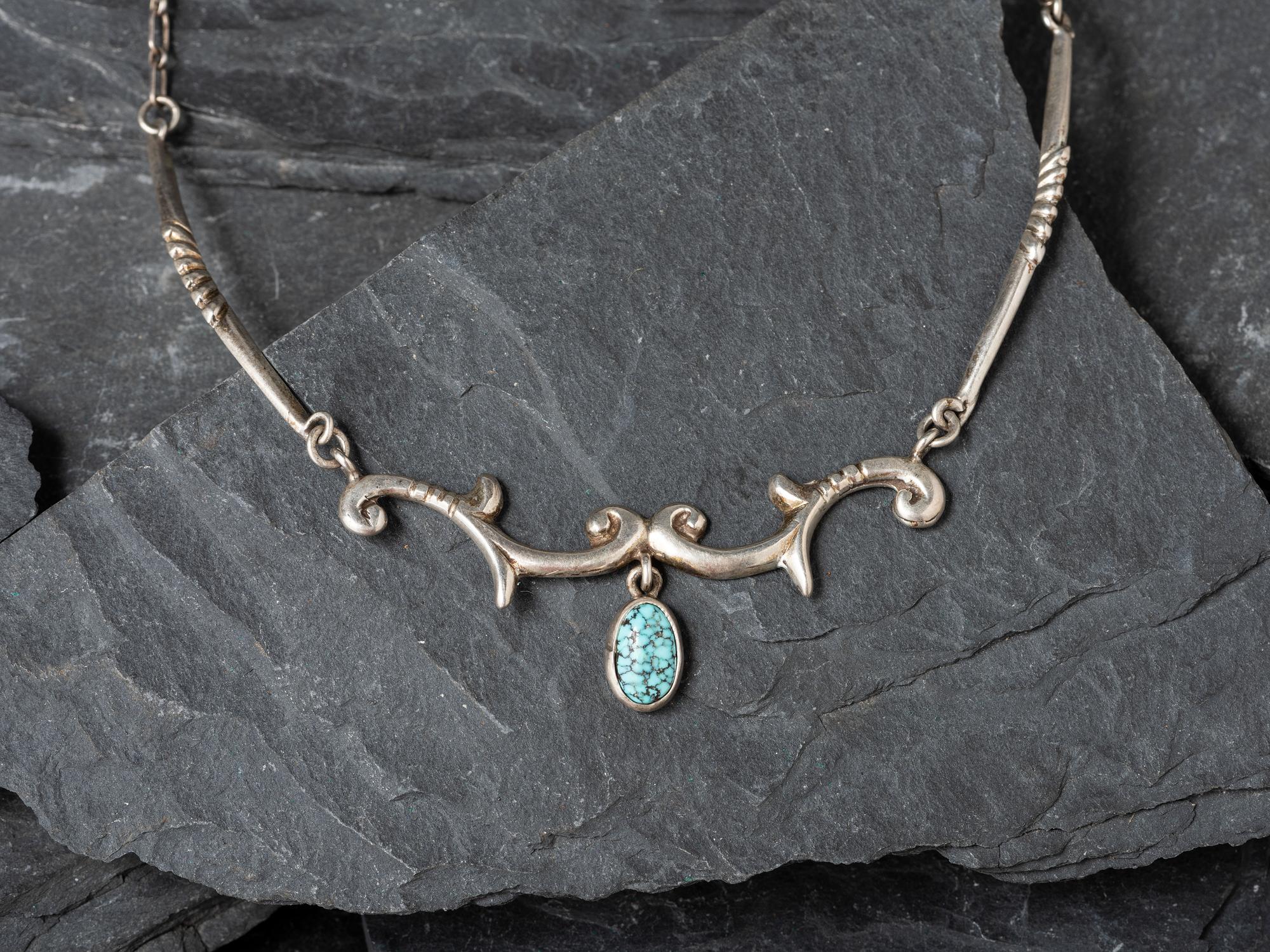 Silver and Turquoise Necklace