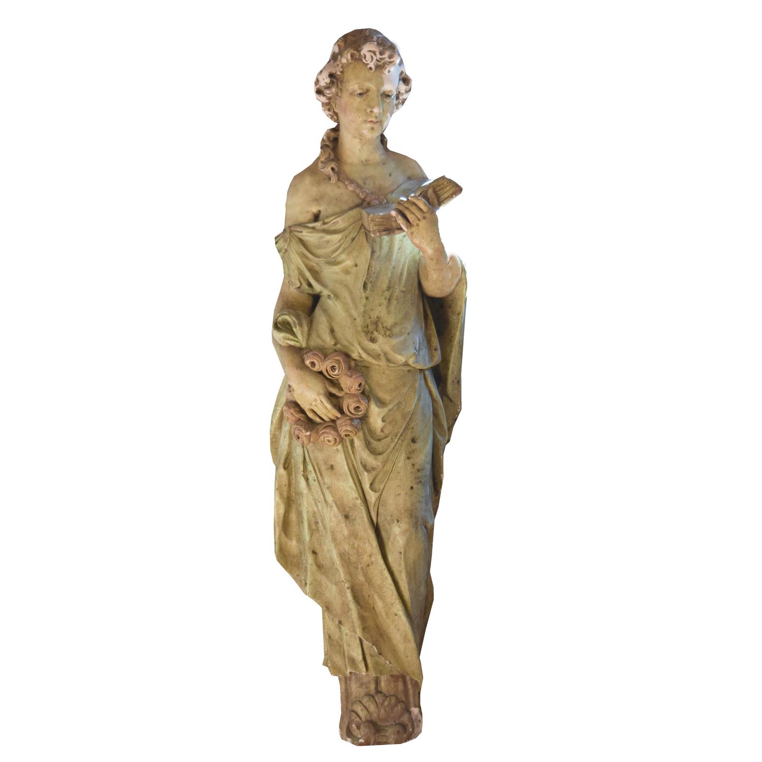 A Pair of American Composition Statues 18" W x 10" D x 61" H — United States, Circa 1900