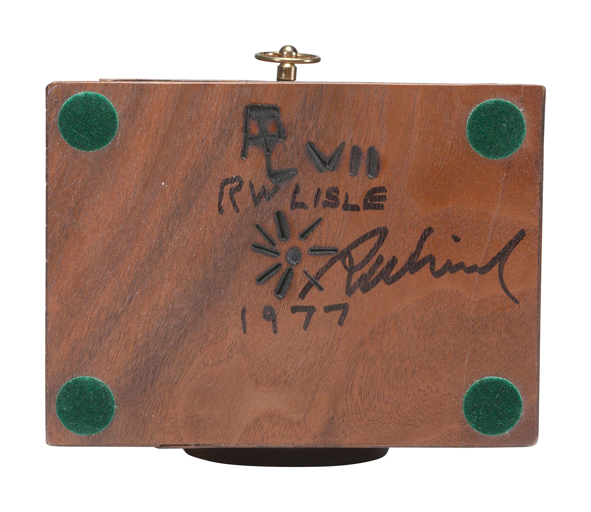 [CAMERAS]. Replica miniature drawer-style Camera Obscura by Robert Lisle, 1977.