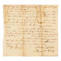 LINCOLN, Thomas (1778-1851). Manuscript marriage bond document signed ("Thomas Lincoln"), Knob Creek, Kentucky, 12 October 1816.