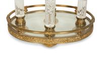 An Empire Style Gilt Metal and Cut Glass Centerpiece