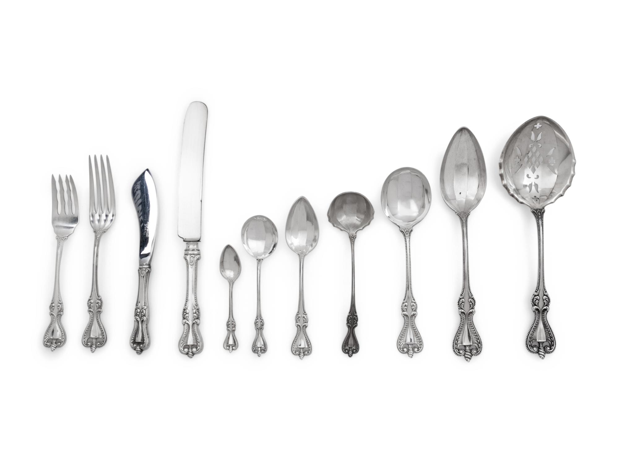 An American Silver Flatware Service