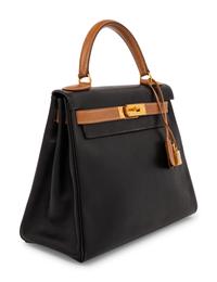 Hermès Kelly Retourne 25 in Bicolor Calfskin, 1994