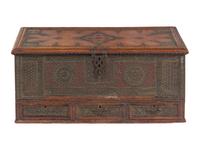 A Continental Studded Wood Trunk