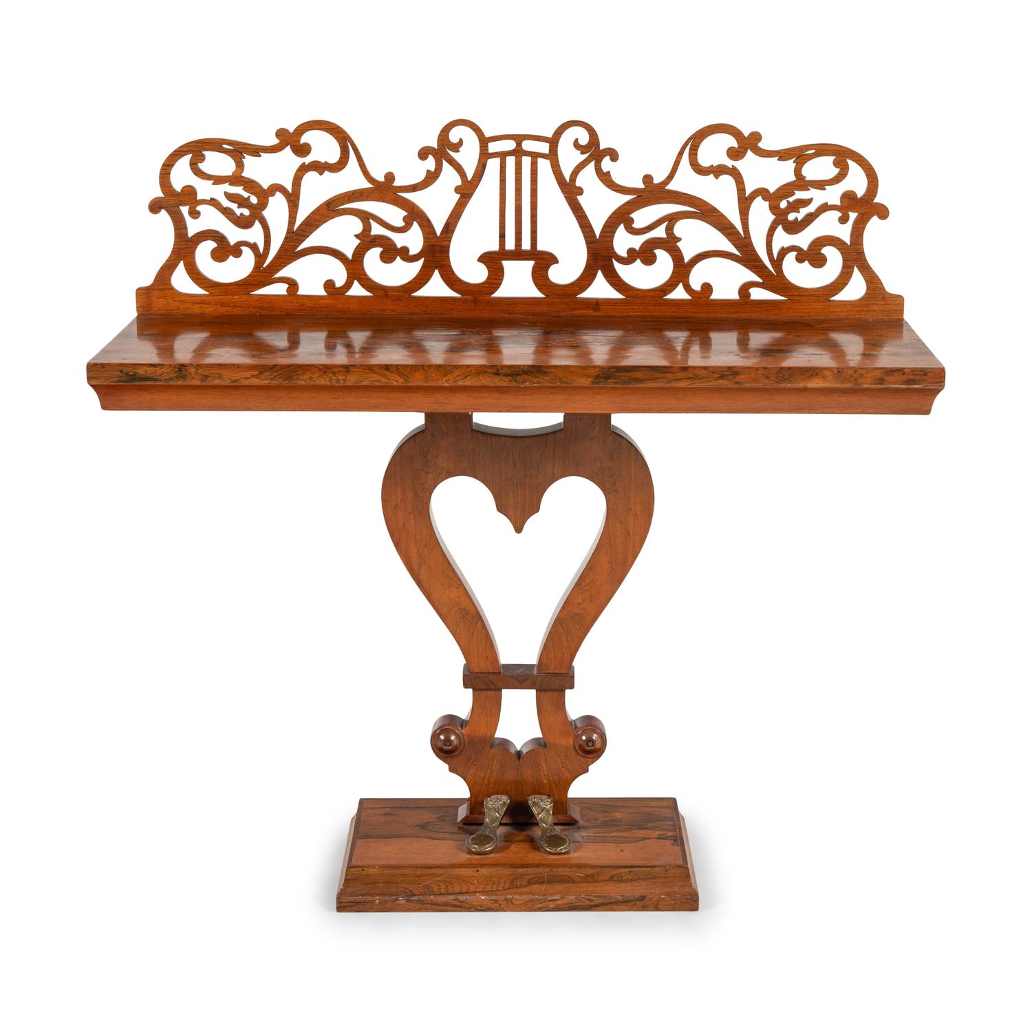 A Regency Style Rosewood Console Table