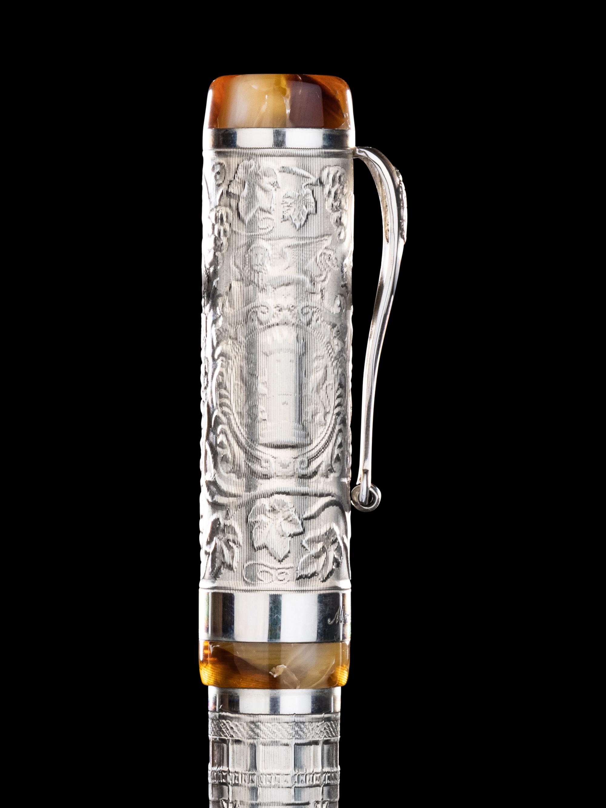 Montegrappa: Il Millennio Bassanda Del Grappa 1998 Silver Mounted Limited Edition Fountain Pen