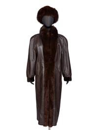 Revillon, Reversible Sheared Mink Coat & Headband