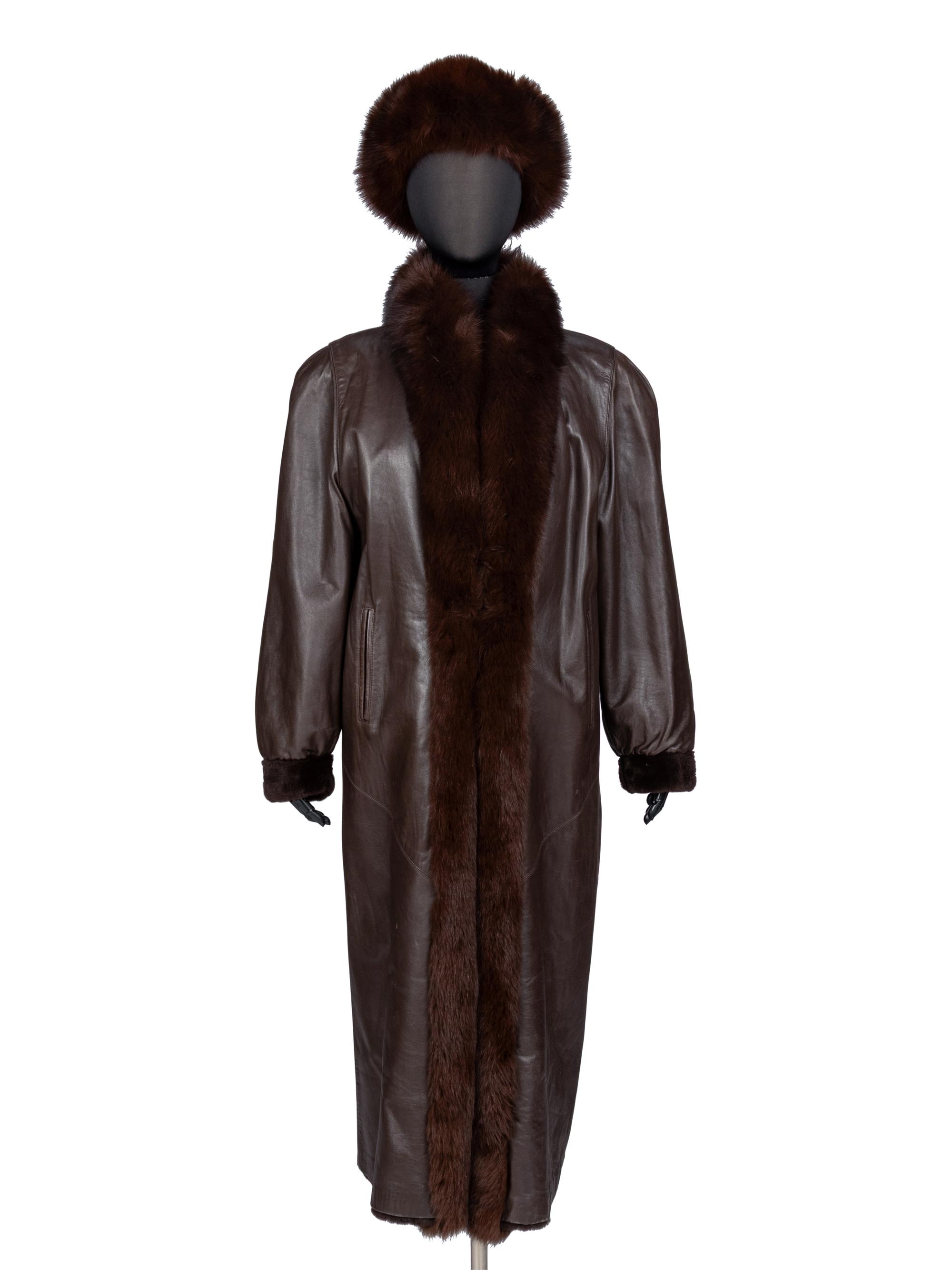Revillon, Reversible Sheared Mink Coat & Headband