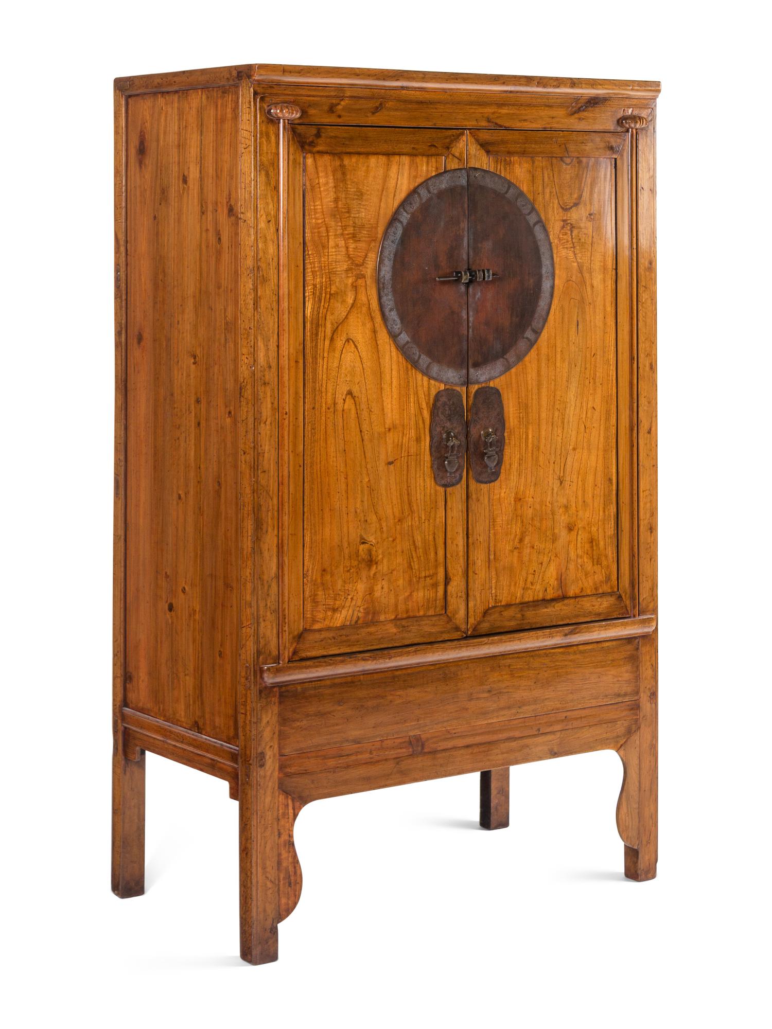 A Chinese Elmwood Cabinet
