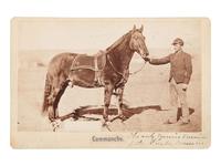 BARRY, David. F. (1854-1934), photographer. Cabinet card of Comanche, sole survivor of the Battle of Little Bighorn. Bismarck and Standing Rock, Dakota Territory.