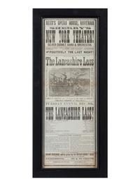 A Printed Broadside Promoting the Performance of the 'Lancashire Lass' at Reed's Opera House