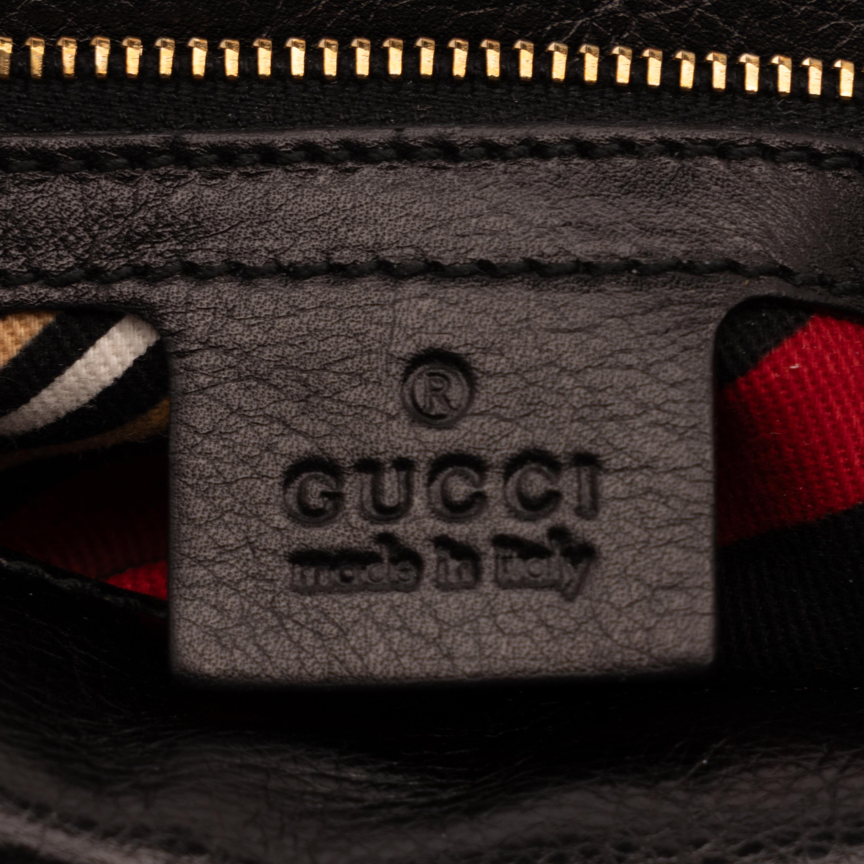 Gucci, Britt Flap Bag in Black Leather