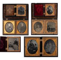 [EARLY PHOTOGRAPHY]. 25 assorted Union cases with figural and floral designs.