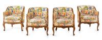 Four French Provincial Style Bergeres