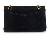 Chanel 2.55 Flap Bag in Black Suede