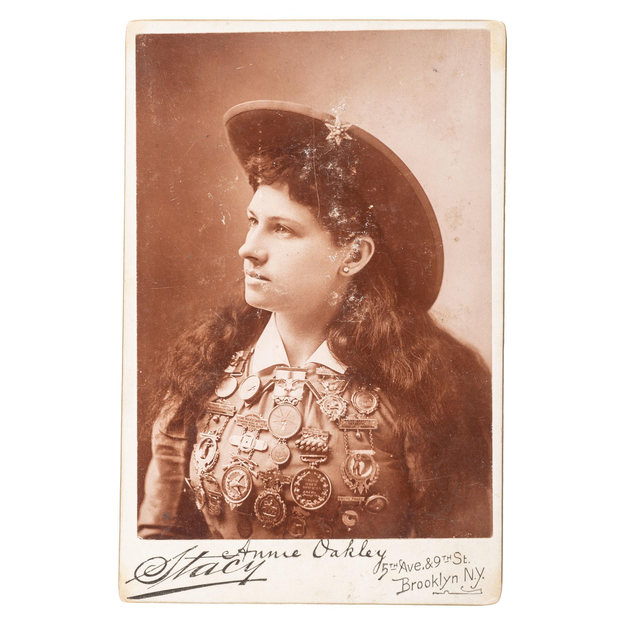 Annie Oakley Cabinet Card by Stacy