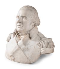 A Carved Marble Bust of Louis XVIII