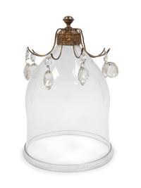 An Empire Style Gilt Metal and Glass Chandelier