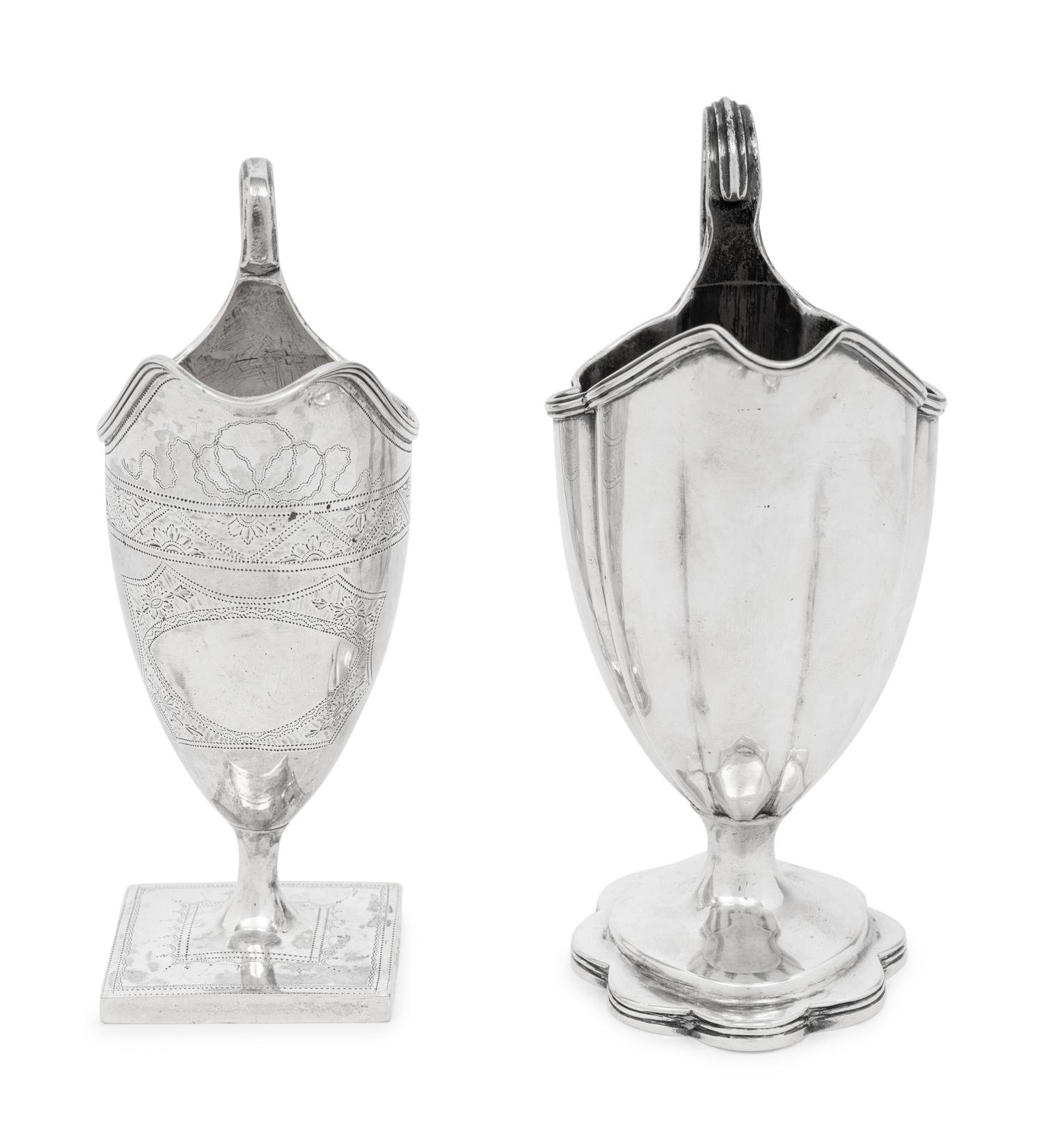 Two George III Silver Creamers