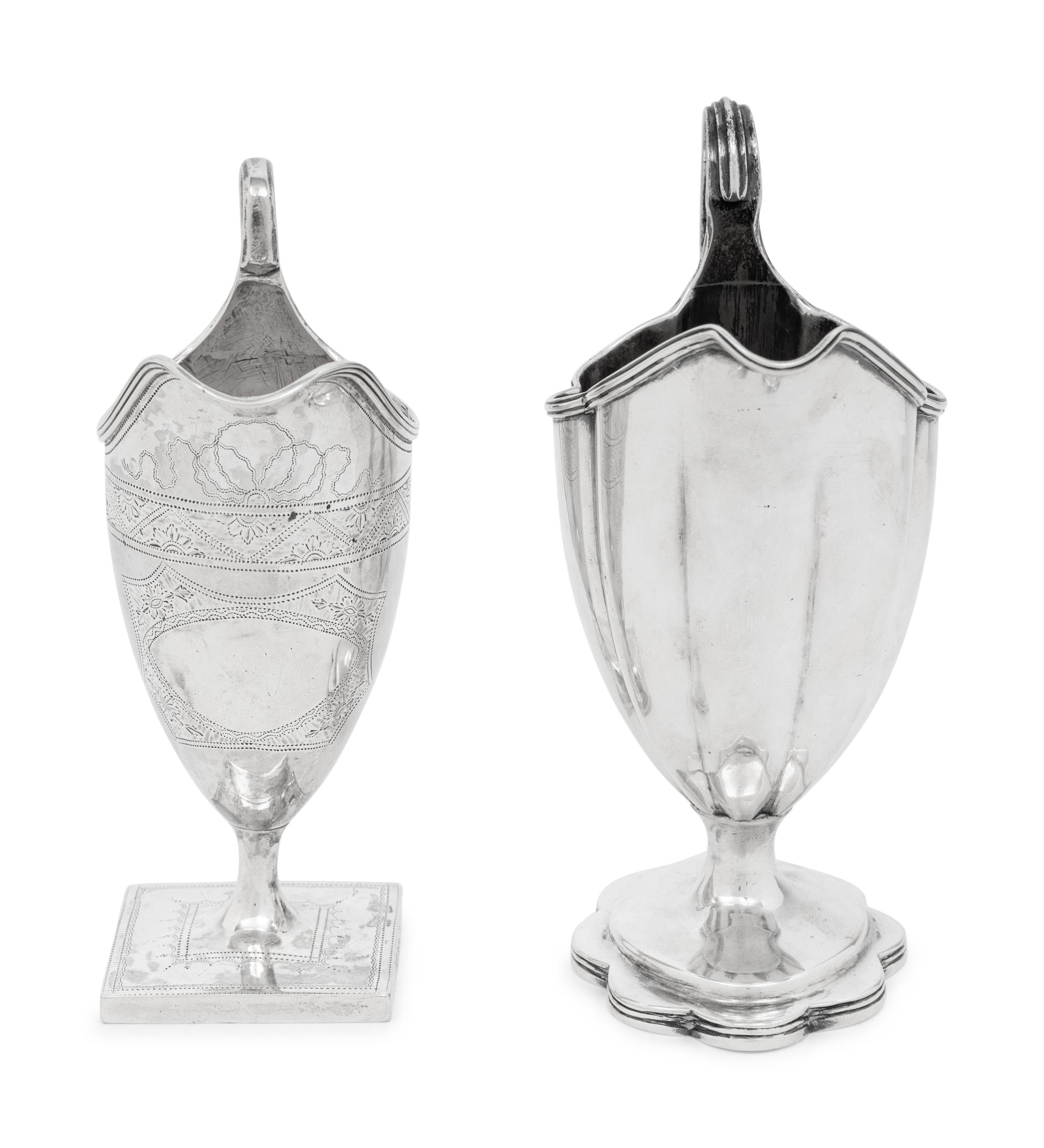 Two George III Silver Creamers