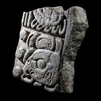 A Maya Limestone Fragment with Glyphs