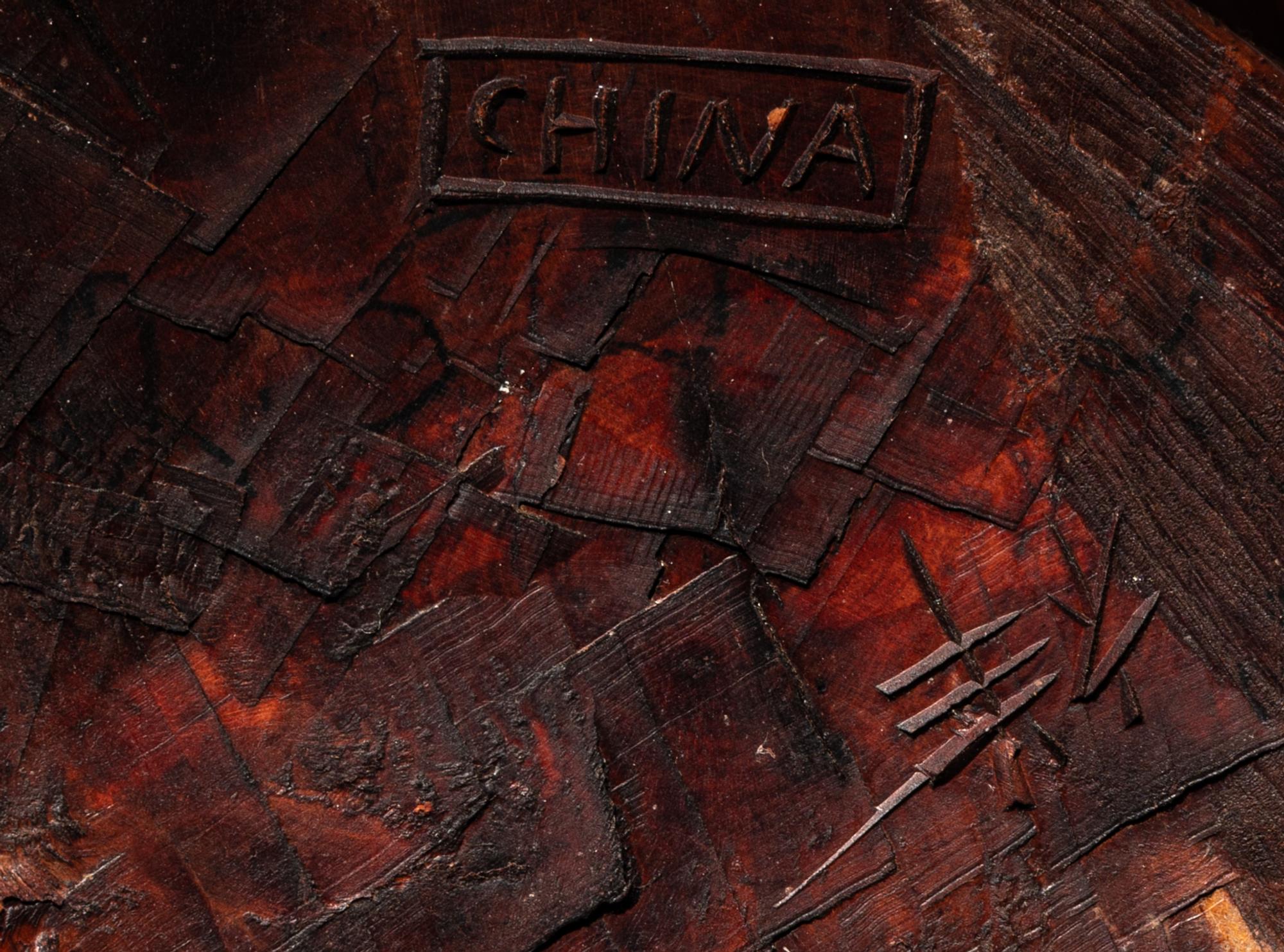 Four Chinese Carved Hardwood Figures