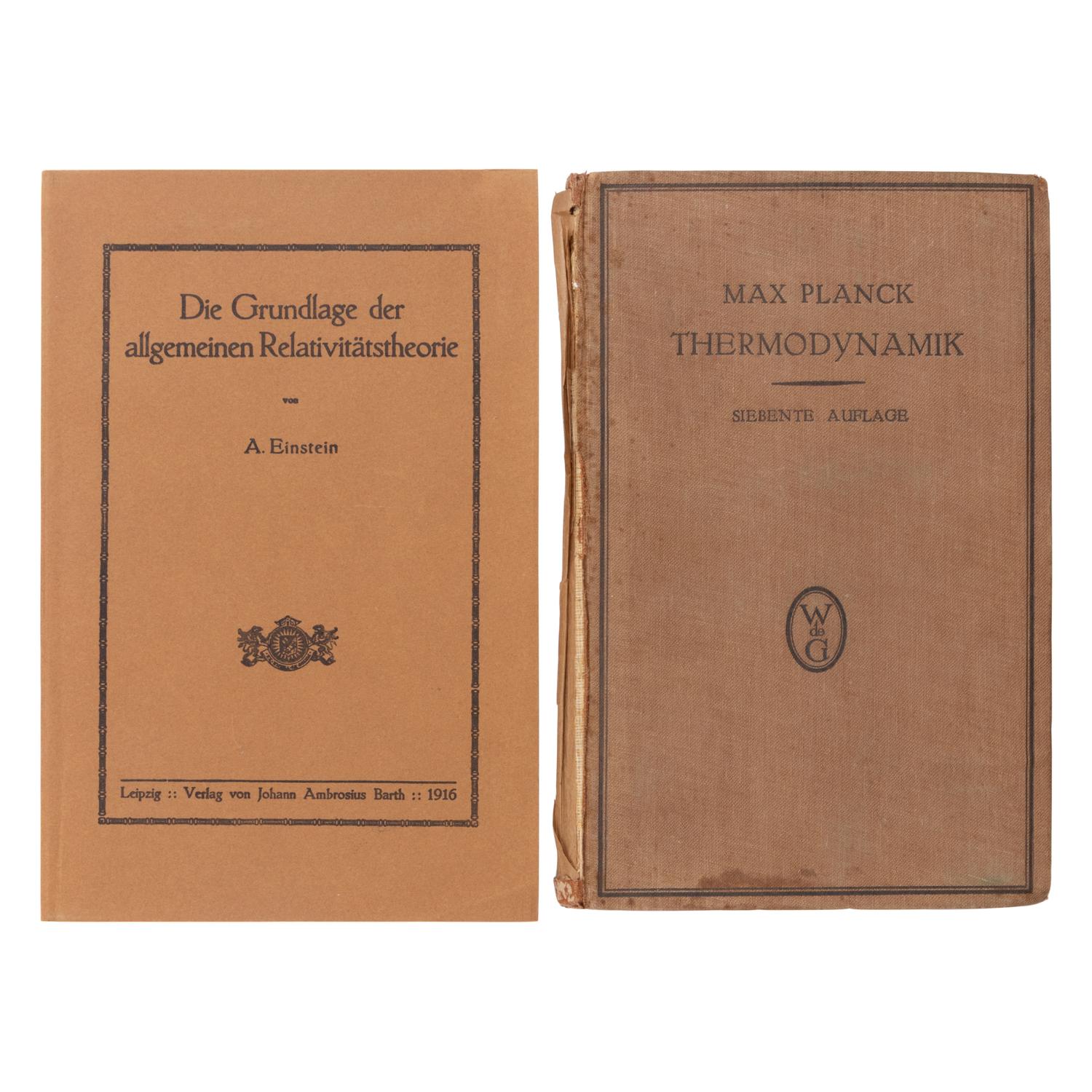 Einstein, Albert (1879-1955). Die Grundlage der allgemeinen Relativitätstheorie . Leipzig: Verlag von Johann Ambrosius Barth, [1919].