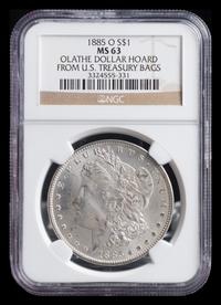 A United States 1885-O Olathe Dollar Hoard: Morgan Silver Dollar