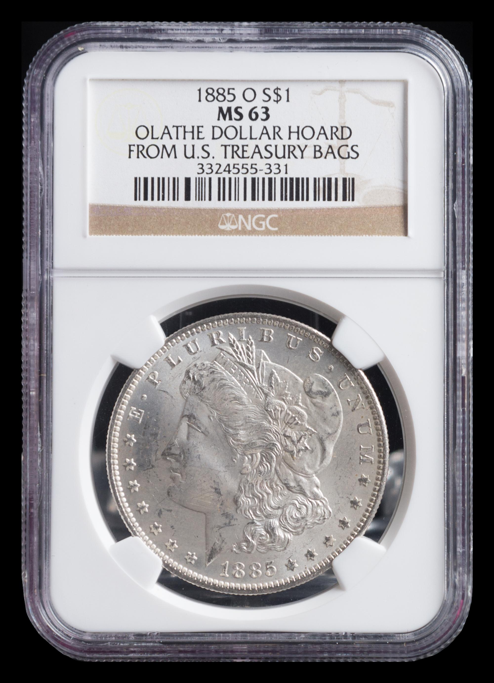 A United States 1885-O Olathe Dollar Hoard: Morgan Silver Dollar