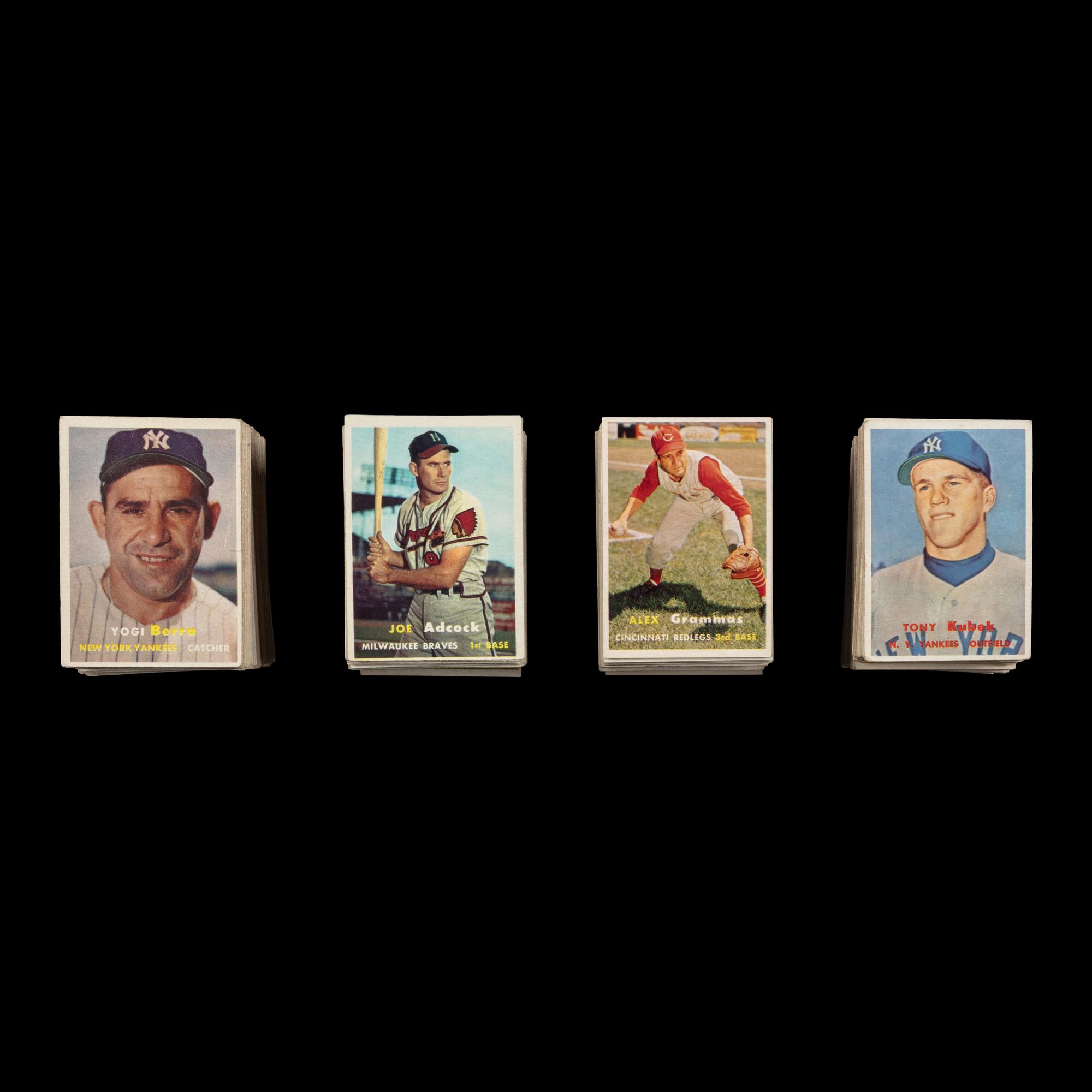 A Near Set of 1957 Topps Baseball Cards (395/407) from The Collection of David Eisenhower