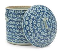 A Chinese Blue and White Cylindrical Jar and Cover