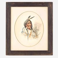 Edgar Samuel Paxson (American, 1852-1919) Native American Chief