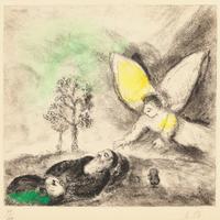 Marc Chagall (Belarusian/French, 1887-1985) — Élie Touché par un Ange (from La Bible ), 1931-1939