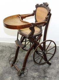 A Victorian Metamorphic High Chair/Stroller Height 36 inches. — LATE 19TH/EARLY 20TH CENTURY