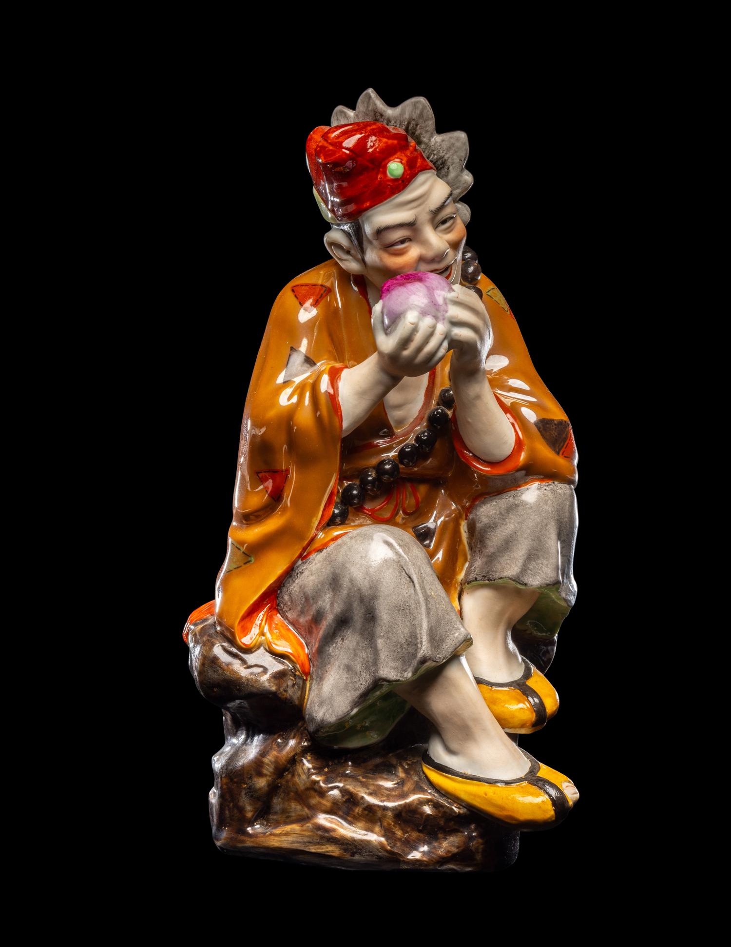 A Chinese Famille Rose Porcelain Figure of Jigong