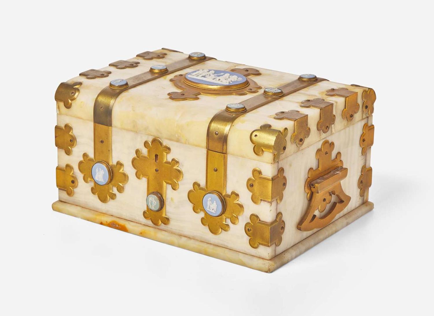 A Wedgwood Mounted Onyx Casket, UK, circa 1890s