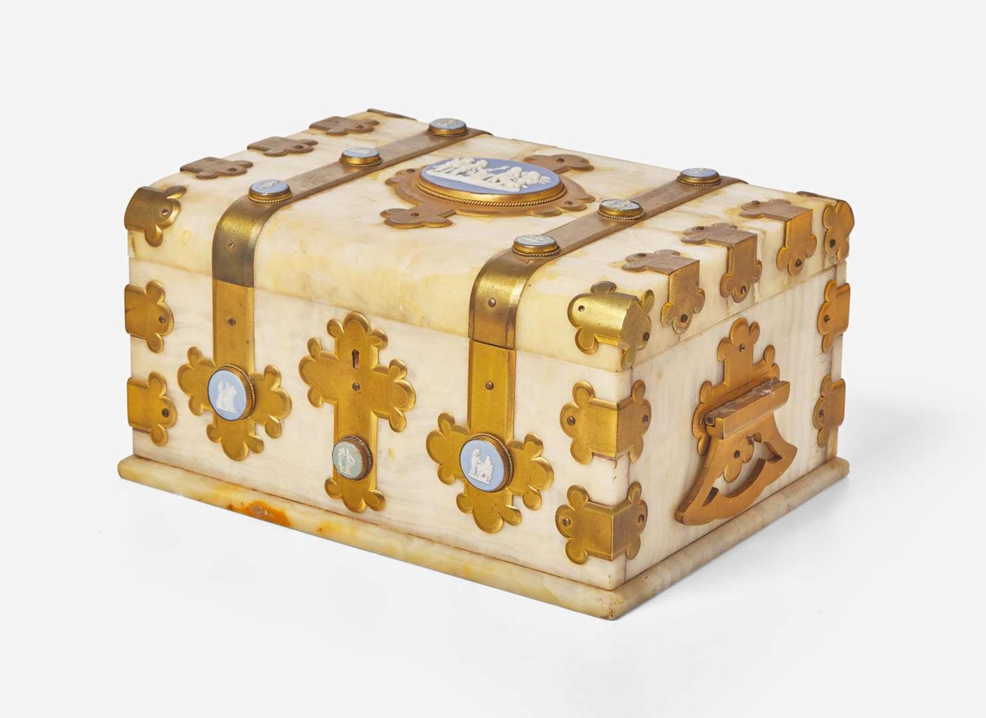 A Wedgwood Mounted Onyx Casket, UK, circa 1890s