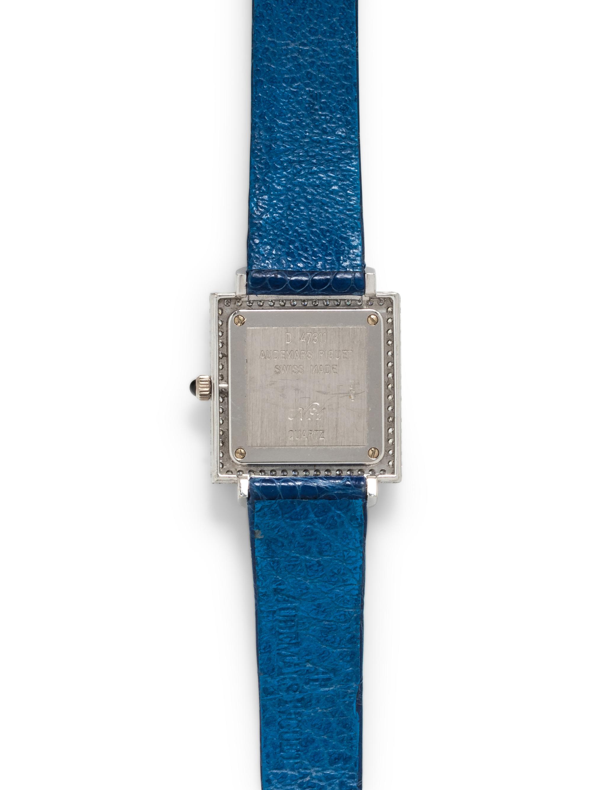 AUDEMARS PIGUET, SAPPHIRE AND DIAMOND WRISTWATCH