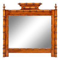 A Victorian Faux Bamboo Mirror