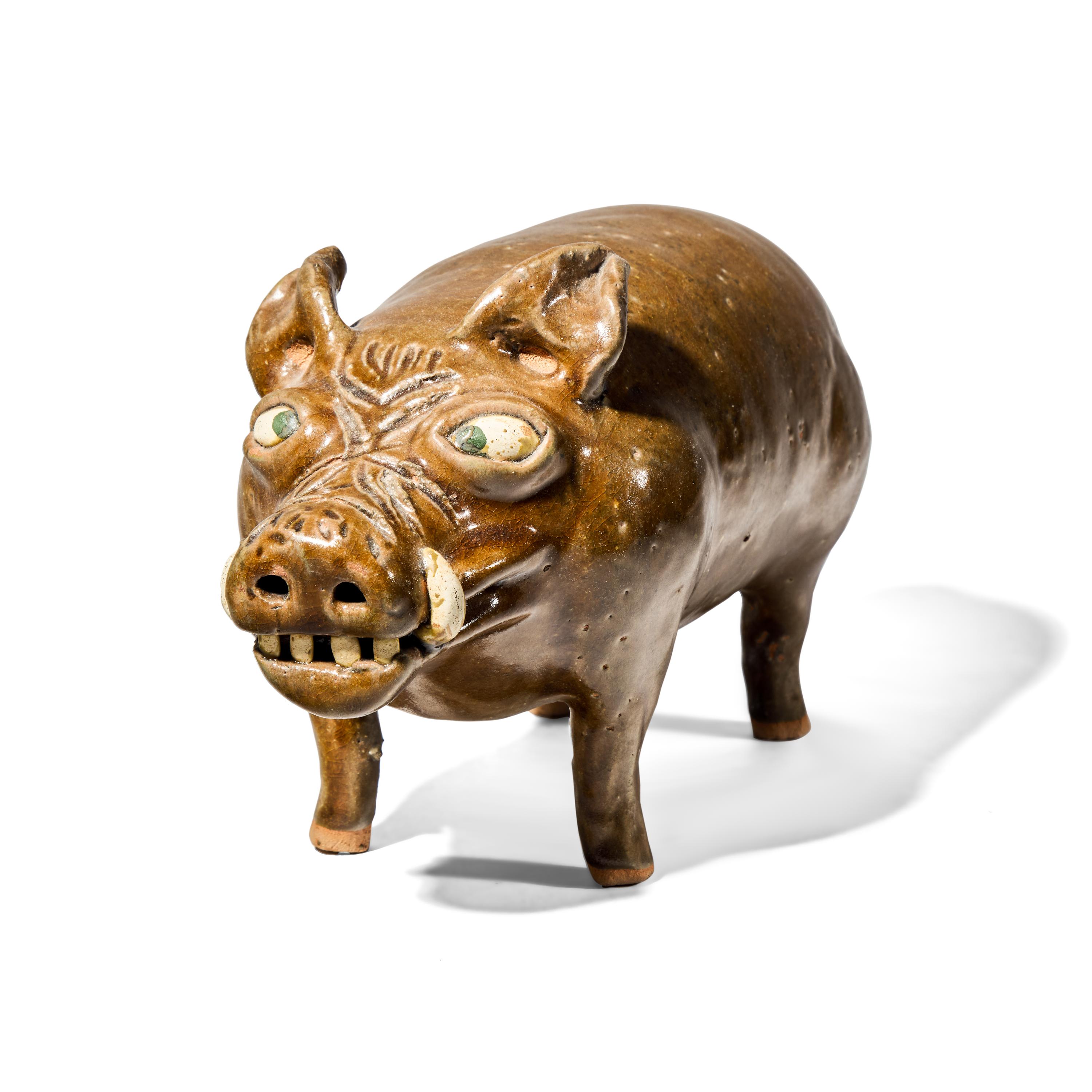 Reggie Meaders (1919-2009), A Glazed Stoneware Work: Boar