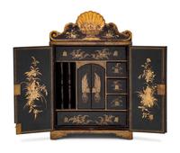 A Chinese Export Lacquered Table Cabinet