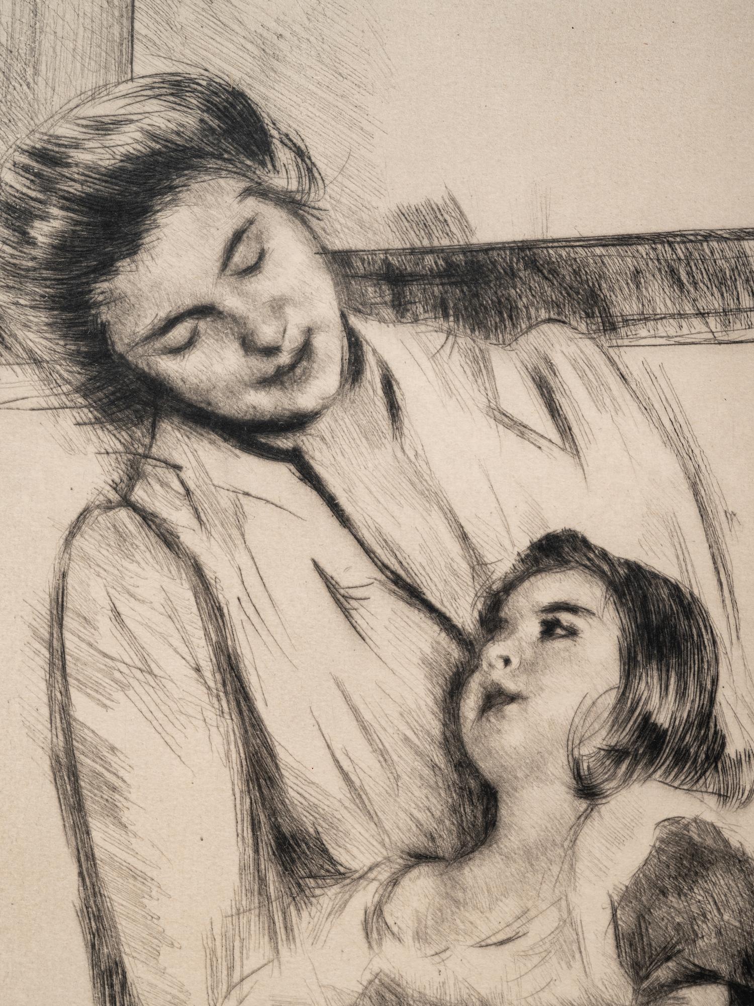Reine and Margot Seated on a Sofa (No. 2) , ca. 1902