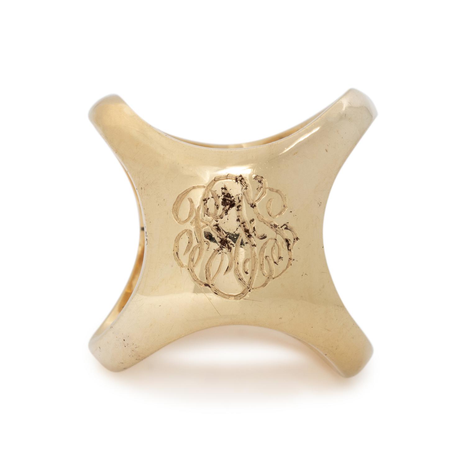 YELLOW GOLD SCARF RING