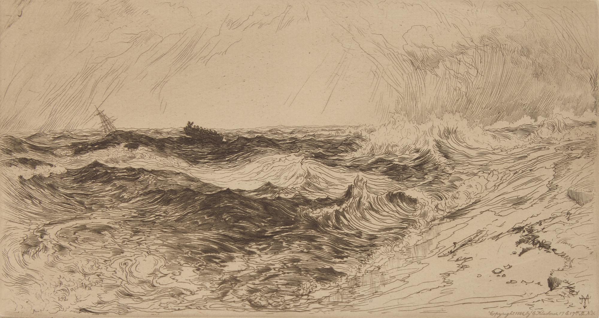 Thomas Moran (American, 1837-1926) — The Resounding Sea, 1880
