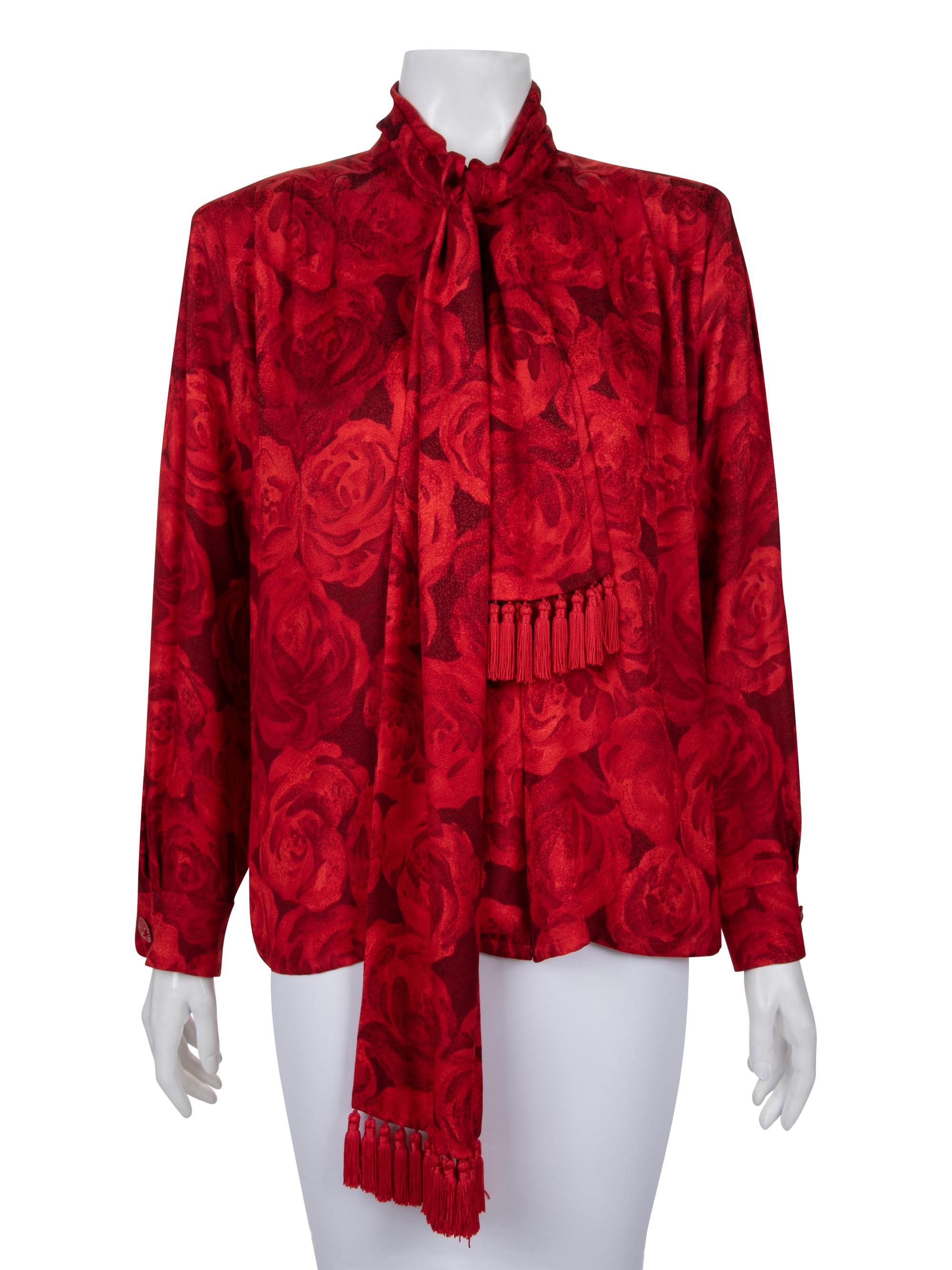 Four Yves Saint Laurent and Moschino Top Pieces: Three Jackets and One Blouse, 1980s