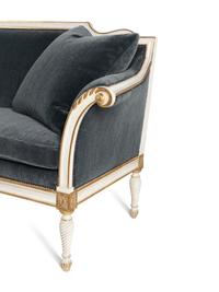 An Ebanista Bergamo Painted and Parcel-Gilt Settee